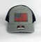 American Flag Trucker Hat Heather Grey on Navy product 2